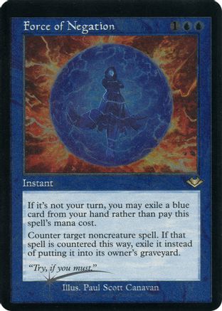 Image of Force of Negation (Retro Frame) (Foil Etched) (MH1-009) - Modern Horizons Foil