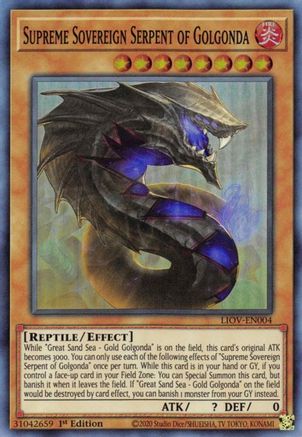 Image of Supreme Sovereign Serpent of Golgonda (LIOV-EN004) - Lightning Overdrive 1st Edition