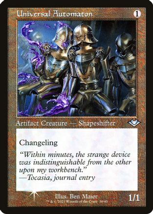 Image of Universal Automaton (Retro Frame) (Foil Etched) (MH1-038) - Modern Horizons Foil