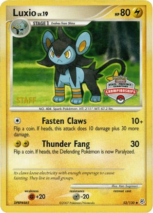 Image of Luxio 052/130  League & Championship Cards - Promo