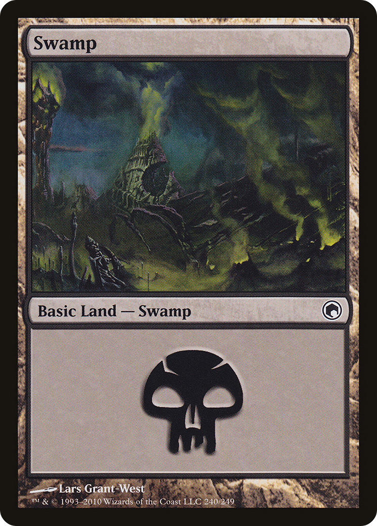 Image of Swamp (240) (SOM-240) - Scars of Mirrodin Foil