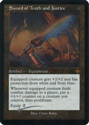 Image of Sword of Truth and Justice (Retro Frame) (Foil Etched) (MH1-032) - Modern Horizons Foil