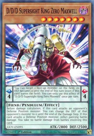 Image of D/D/D Supersight King Zero Maxwell (LIOV-EN095) - Lightning Overdrive 1st Edition