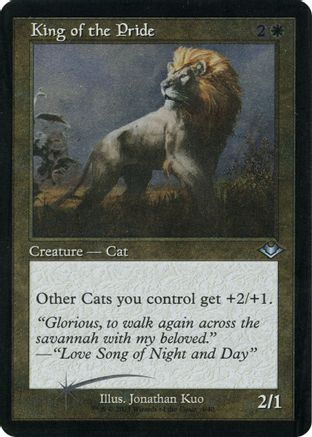 Image of King of the Pride (Retro Frame) (Foil Etched) (MH1-004) - Modern Horizons Foil