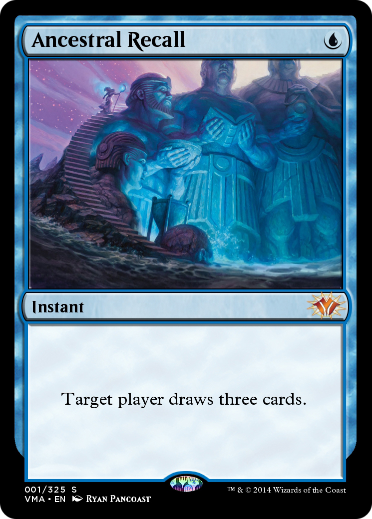 Image of Ancestral Recall (VMA-001) - Vintage Masters Foil