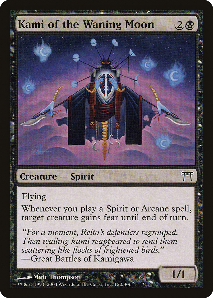 Image of Kami of the Waning Moon (CHK-120) - Champions of Kamigawa Foil
