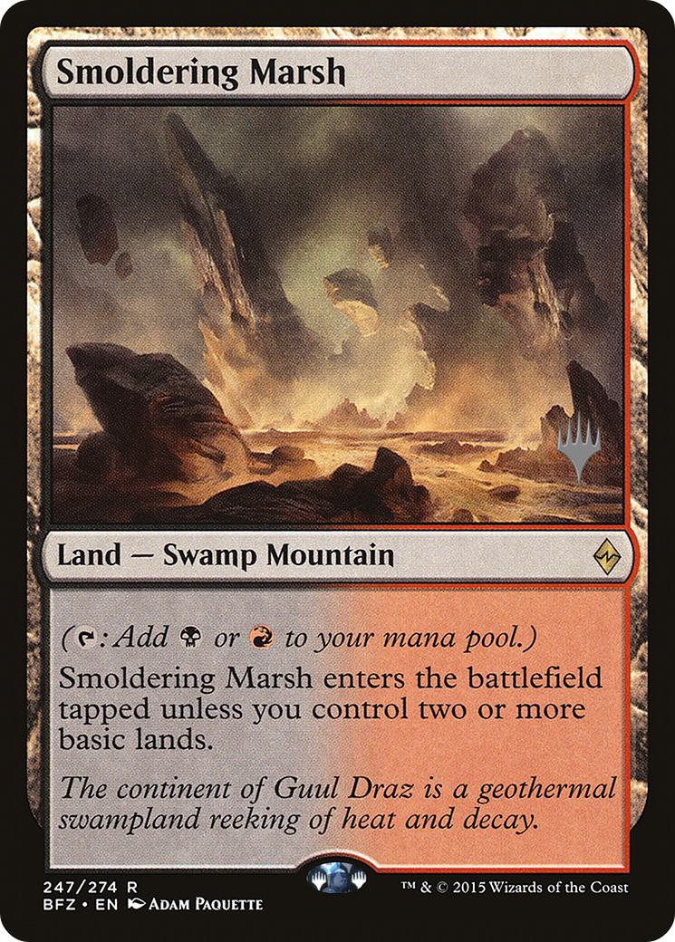 Image of Smoldering Marsh (PPKHM-) - Battle for Zendikar Promos Foil