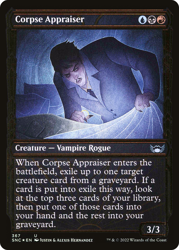 Image of Corpse Appraiser (Gilded Foil) (SNC-367) - Streets of New Capenna: (Showcase) Foil