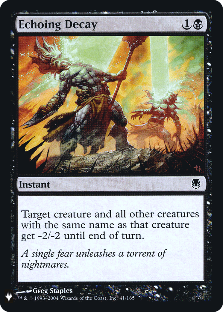 Image of Echoing Decay (LIST-041) - The List Foil
