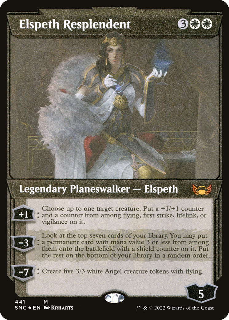 Image of Elspeth Resplendent (Showcase) (Foil Etched) (SNC-441) - Streets of New Capenna: (Showcase) Foil