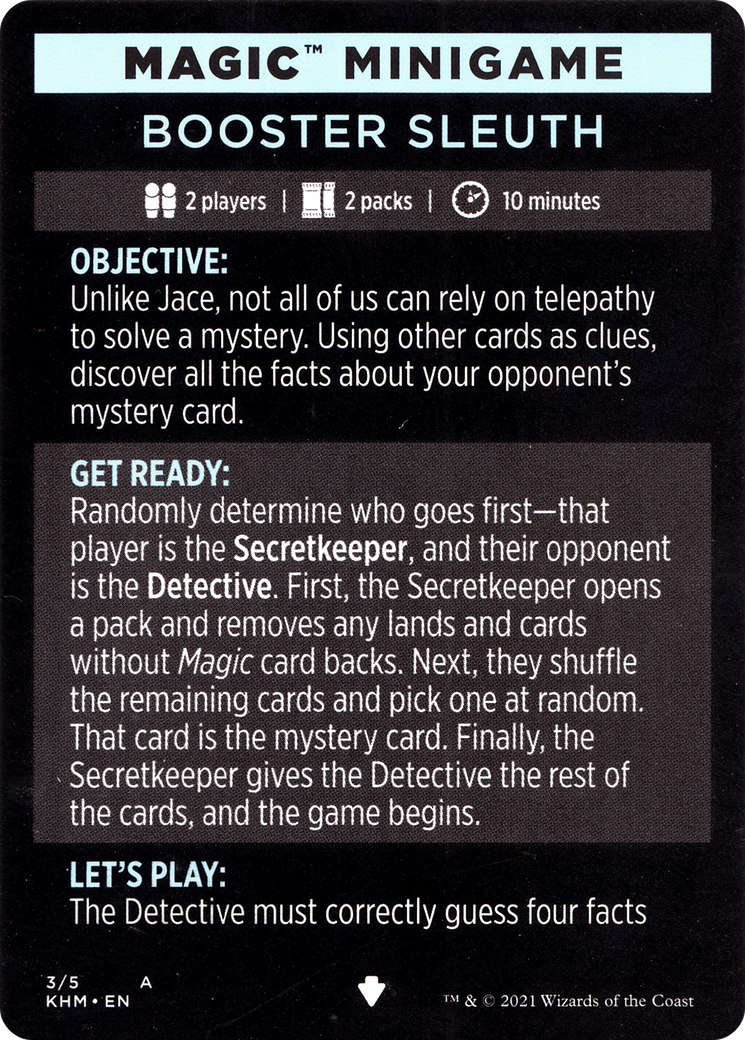 Image of Booster Sleuth // Booster Sleuth (cont'd) (MKHM-003) - Kaldheim Minigames
