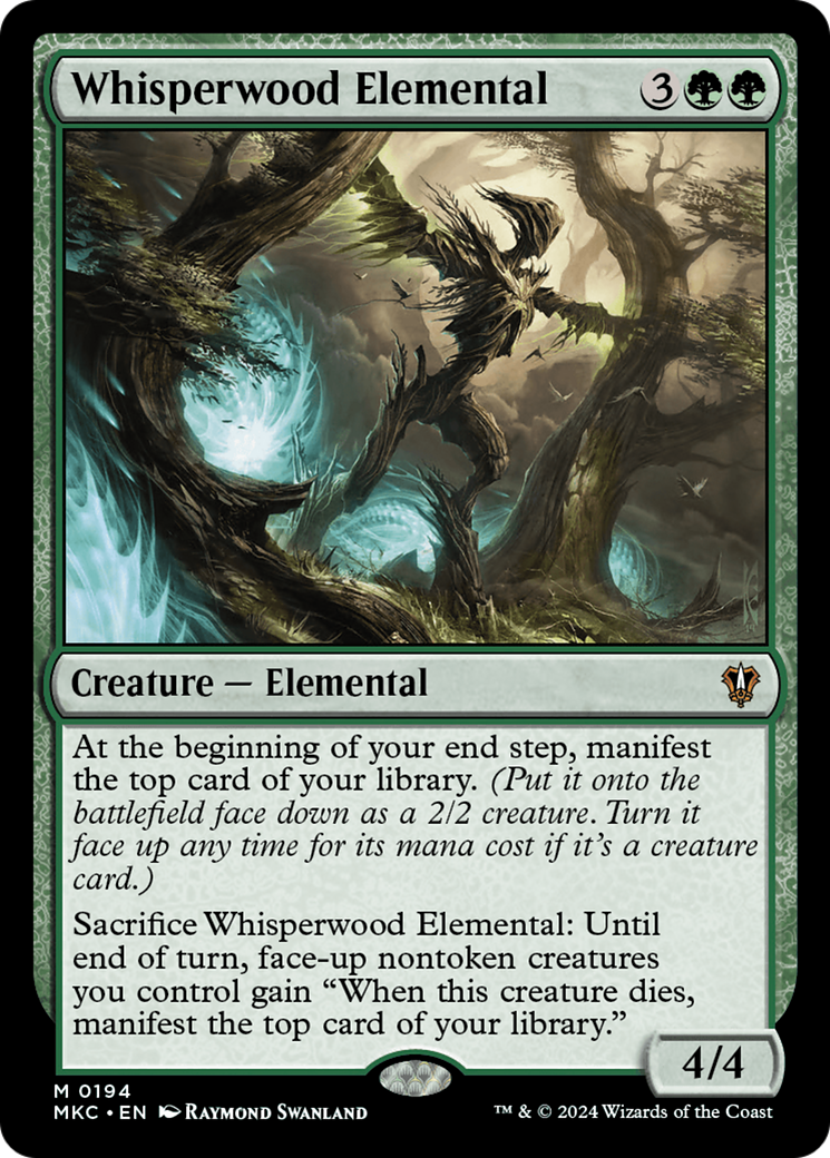 Image of Whisperwood Elemental (MKC-194) - Murders at Karlov Manor Commander