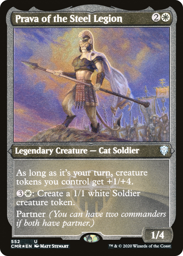 Image of Prava of the Steel Legion (Foil Etched) (CMR-552) - Commander Legends Foil