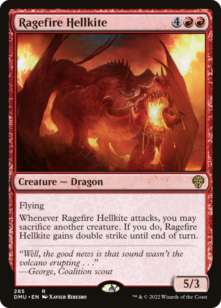 Image of Ragefire Hellkite (DMU-285) - Dominaria United Foil