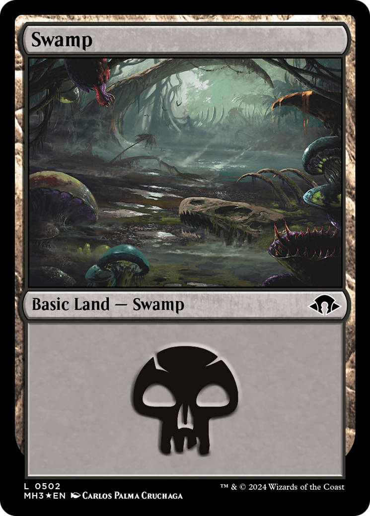 Image of Swamp (0502) (Ripple Foil) (MH3-502) - Modern Horizons 3 Foil