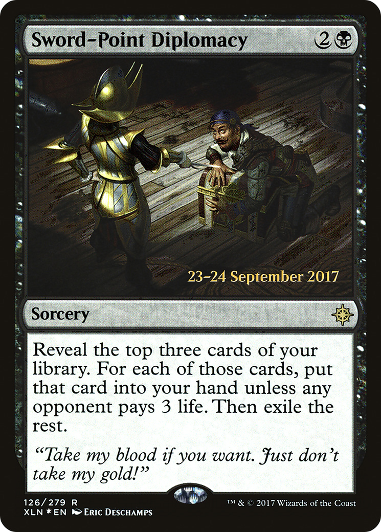 Image of Sword-Point Diplomacy (PRE-126) - Ixalan Promos Foil