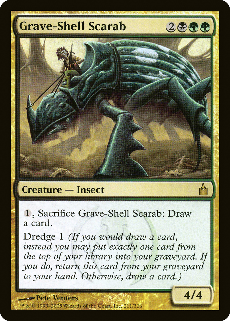 Image of Grave-Shell Scarab (RAV-211) - Ravnica: City of Guilds Foil