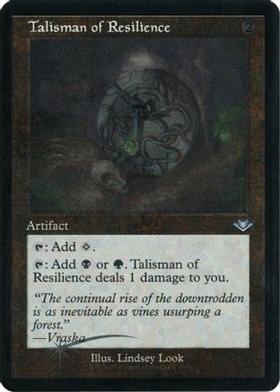 Image of Talisman of Resilience (Retro Frame) (Foil Etched) (MH1-037) - Modern Horizons Foil