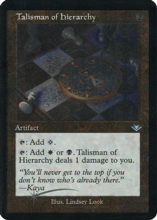Image of Talisman of Hierarchy (Retro Frame) (Foil Etched) (MH1-036) - Modern Horizons Foil