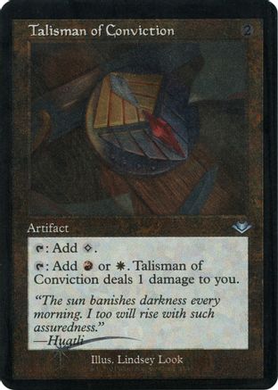 Image of Talisman of Conviction (Retro Frame) (Foil Etched) (MH1-033) - Modern Horizons Foil