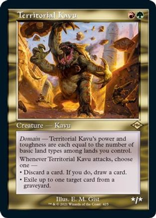 Image of Territorial Kavu (Retro Frame) (Foil Etched) (MH2-425) - Modern Horizons 2 Foil