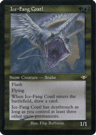 Image of Ice-Fang Coatl (Retro Frame) (Foil Etched) (MH1-027) - Modern Horizons Foil