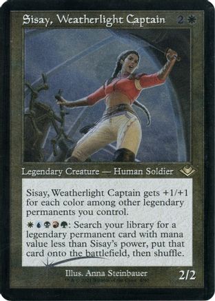 Image of Sisay, Weatherlight Captain (Retro Frame) (Foil Etched) (MH1-006) - Modern Horizons Foil