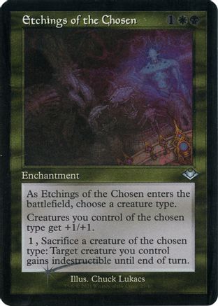Image of Etchings of the Chosen (Retro Frame) (Foil Etched) (MH1-025) - Modern Horizons Foil