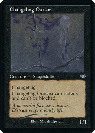 Image of Changeling Outcast (Retro Frame) (Foil Etched) (MH1-012) - Modern Horizons Foil