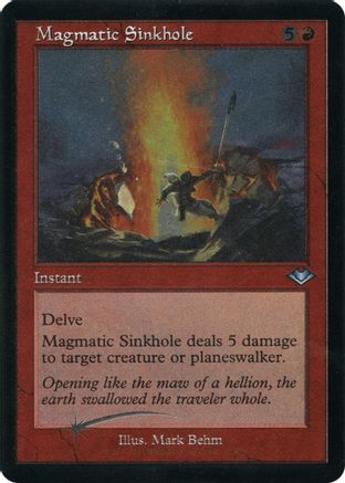 Image of Magmatic Sinkhole (Retro Frame) (Foil Etched) (MH1-017) - Modern Horizons Foil