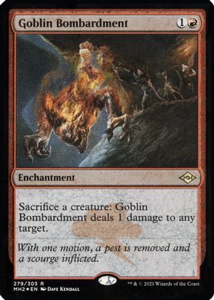 Image of Goblin Bombardment (Foil Etched) (MH2-279) - Modern Horizons 2 Foil