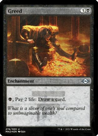 Image of Greed (Foil Etched) (MH2-274) - Modern Horizons 2 Foil
