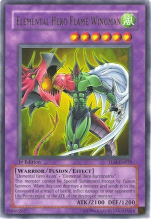 Image of Elemental HERO Flame Wingman (TLM-EN035) - The Lost Millennium 1st Edition