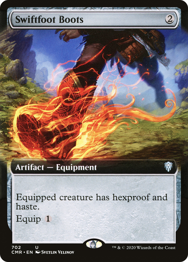 Image of Swiftfoot Boots (Extended Art) (CMR-702) - Commander Legends: (Extended Art) Foil