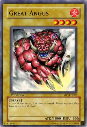 Image of Great Angus (SD3-EN002) - Structure Deck: Blaze of Destruction 1st Edition