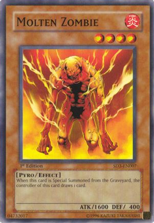 Image of Molten Zombie (SD3-EN007) - Structure Deck: Blaze of Destruction 1st Edition