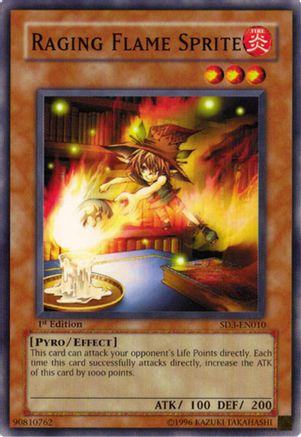 Image of Raging Flame Sprite (SD3-EN010) - Structure Deck: Blaze of Destruction 1st Edition