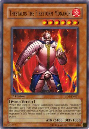 Image of Thestalos the Firestorm Monarch (SD3-EN011) - Structure Deck: Blaze of Destruction 1st Edition