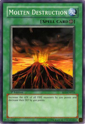 Image of Molten Destruction (SD3-EN016) - Structure Deck: Blaze of Destruction 1st Edition