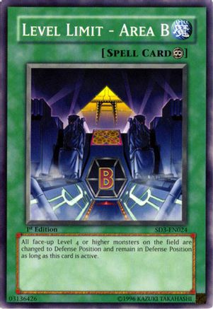 Image of Level Limit - Area B (SD3-EN024) - Structure Deck: Blaze of Destruction 1st Edition