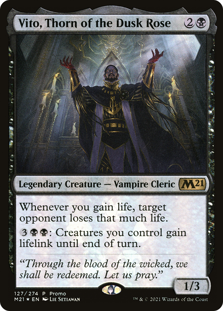 Image of Vito, Thorn of the Dusk Rose (MEDIA-127) - Core Set 2021 Promos Foil