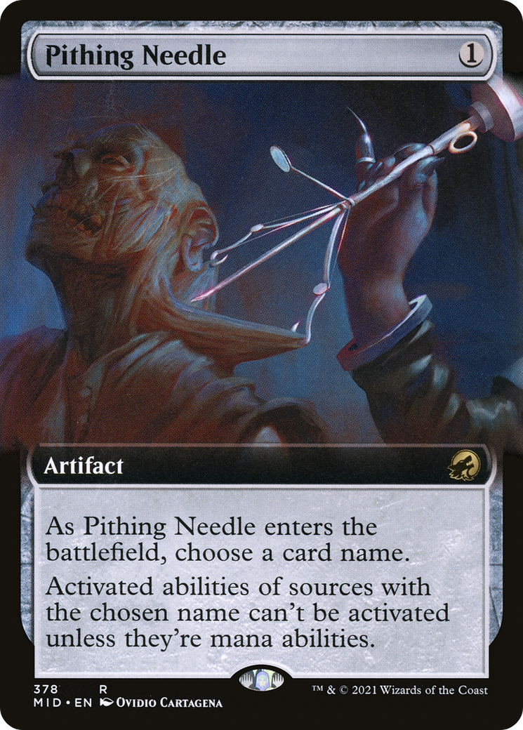Image of Pithing Needle (Extended Art) (MID-378) - Innistrad: Midnight Hunt: (Extended Art) Foil