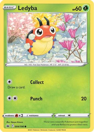 Image of Ledyba 004/198  SWSH06 Chilling Reign - Common