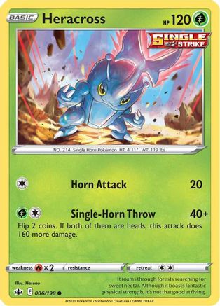 Image of Heracross 006/198  SWSH06 Chilling Reign - Common
