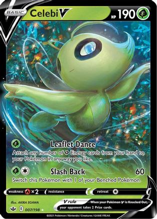 Image of Celebi V 007/198  - Holofoil SWSH06 Chilling Reign - Ultra Rare