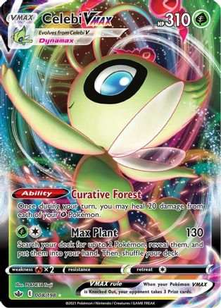 Image of Celebi VMAX 008/198  - Holofoil SWSH06 Chilling Reign - Ultra Rare