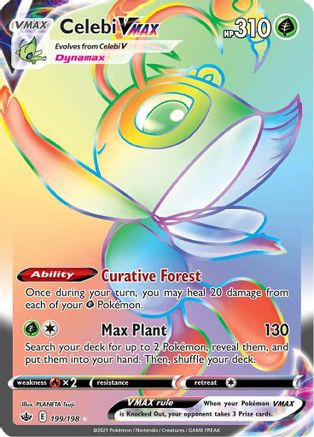 Image of Celebi VMAX (Secret) 199/198  - Holofoil SWSH06 Chilling Reign - Secret Rare
