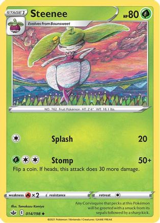 Image of Steenee 014/198  SWSH06 Chilling Reign - Uncommon