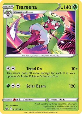 Image of Tsareena 015/198  SWSH06 Chilling Reign - Rare