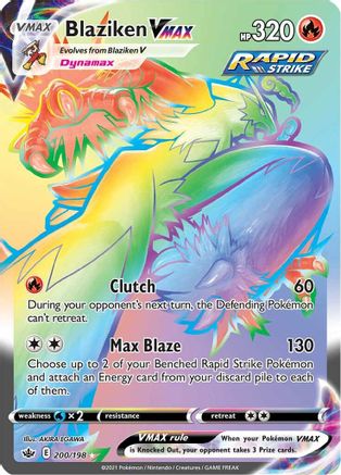 Image of Blaziken VMAX (Secret) 200/198  - Holofoil SWSH06 Chilling Reign - Secret Rare